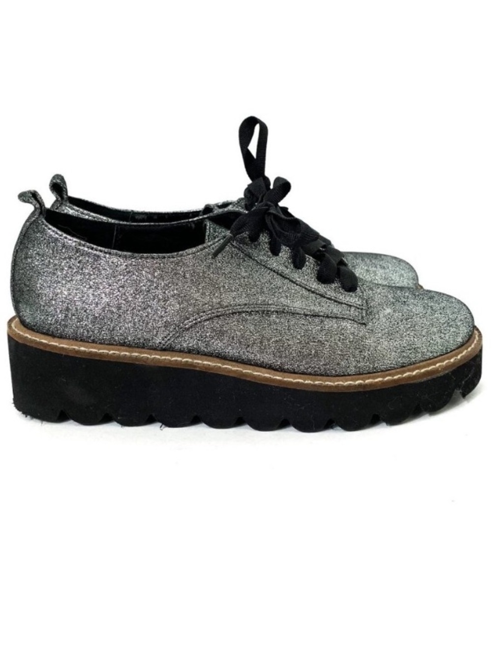 Shellys London Glitter Platform Creepers